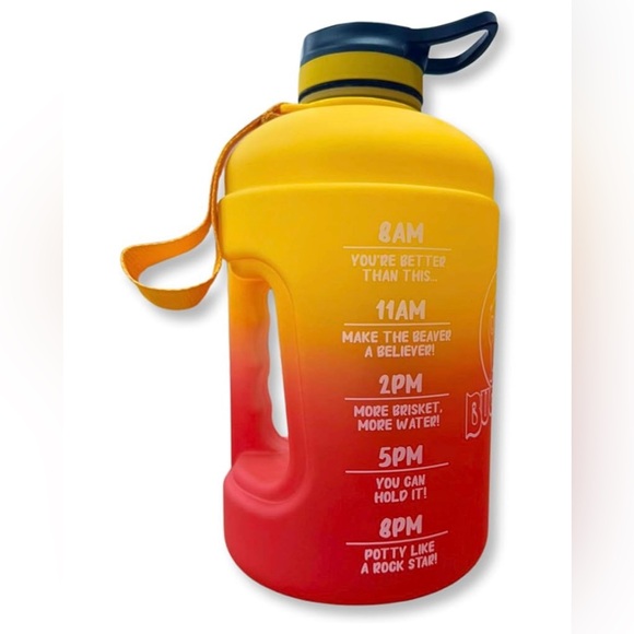 Buc-ee's Hydration Bottle Jug 64 oz, Gold to Red - Picture 2 of 5